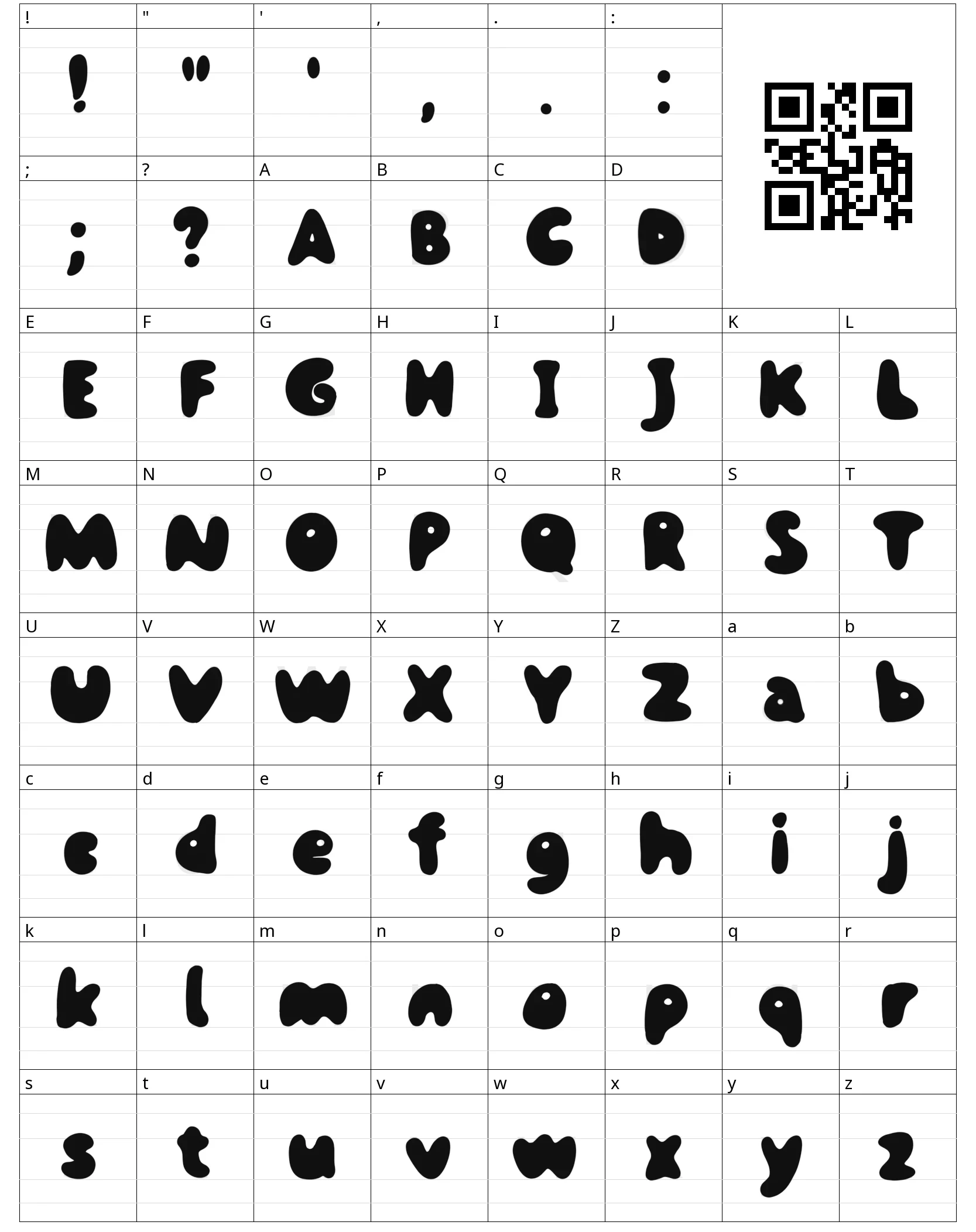Custom pictogram and lettering set built for the map's signage